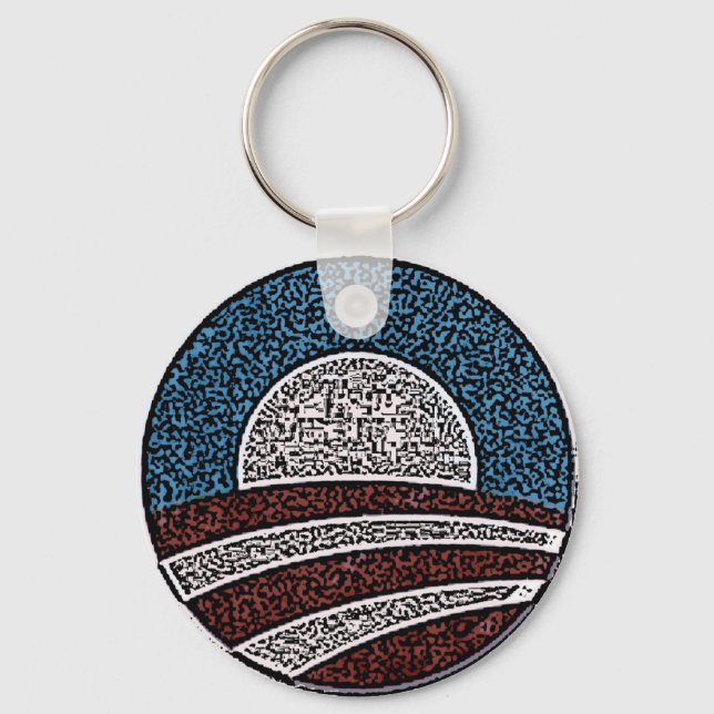 Obama Circle Key Ring (Front)