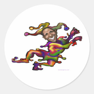 Obama Clown Classic Round Sticker