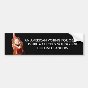 Obama Colonel Sanders Chicken Bumper Sticker