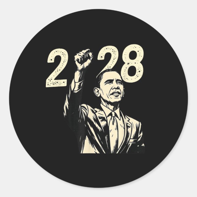 Obama Comeback 2028 Statement _8  Classic Round Sticker (Front)