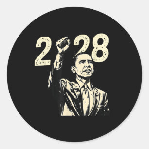 Obama Comeback 2028 Statement _8 Classic Round Sticker