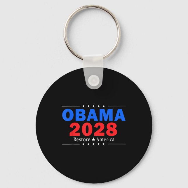 Obama Comeback 2028 Statement _9  Key Ring (Front)