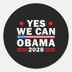 Obama Comeback 2028 Statement Classic Round Sticker