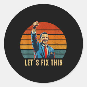 Obama Comeback 2028 Statement Classic Round Sticker