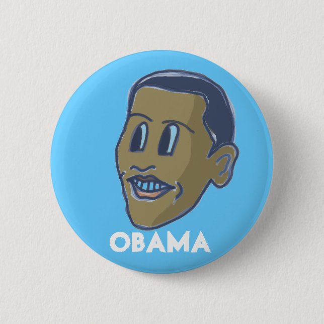 obama comicFace button (Front)
