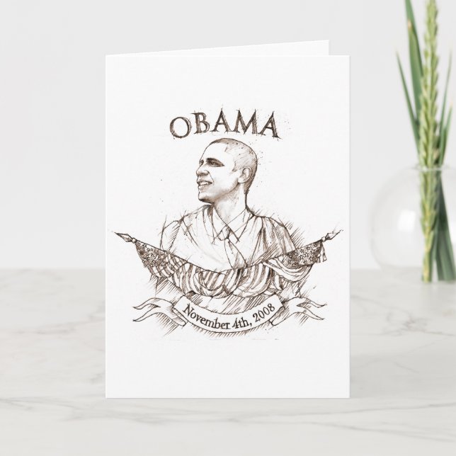 Obama Commemorative Greeting Card (Front)