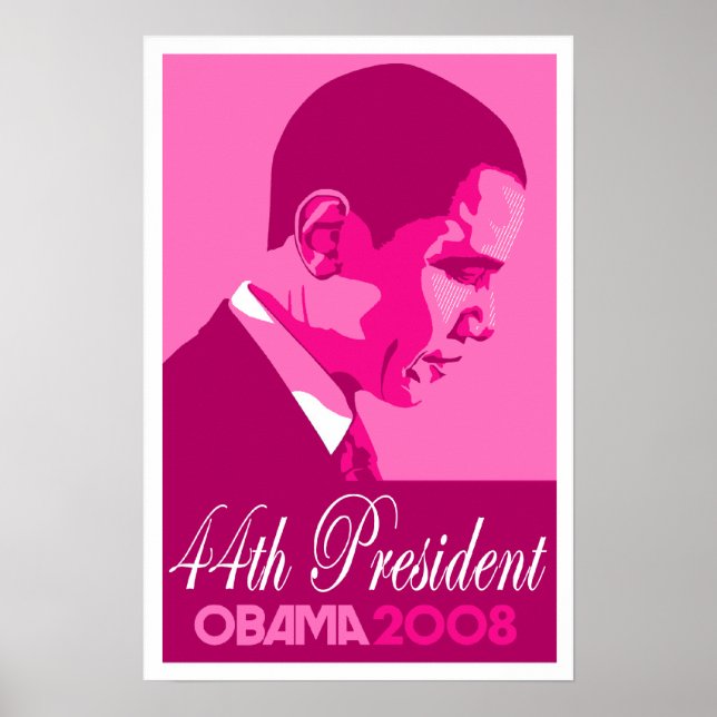 Obama Dark Pink 44th President Poster (Front)