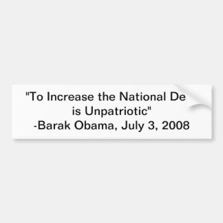 Obama Debt Quote Bumper Sticker