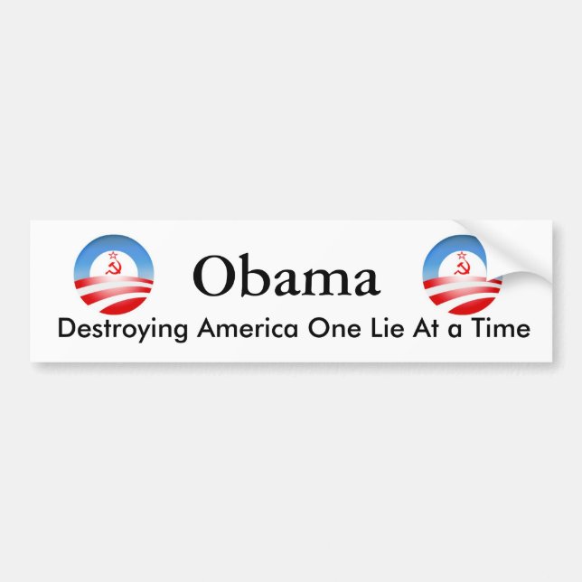 Obama Destroying America Bumper Sticker (Front)