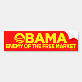 Obama, Enemy of the Free Market Bumper Sticker