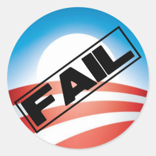 Obama: Fail Classic Round Sticker
