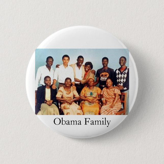 Obama Family 6 Cm Round Badge (Front)