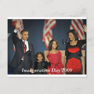 obama & Family election night postcard