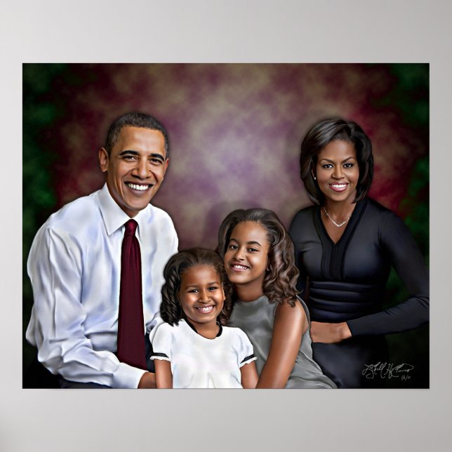 Obama Family Portrait Poster (Front)