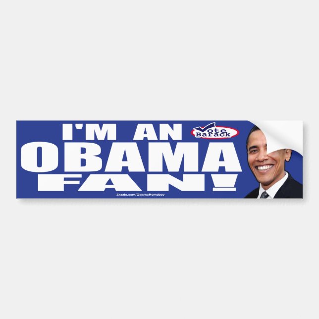 Obama Fan Bumper Sticker  (Front)