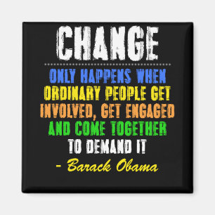 Obama Farewell Speech Change Quote Magnet