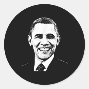 Obama First Black President 4th Of July Black Hist Classic Round Sticker