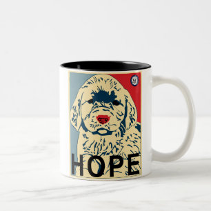 obama first puppy - hope Two-Tone coffee mug