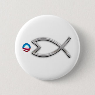 Obama Fish 6 Cm Round Badge