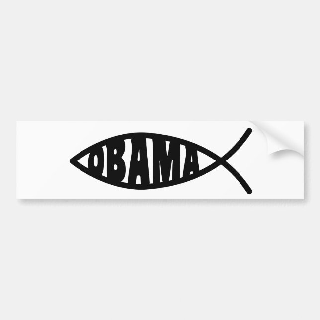 Obama Fish Bumper Sticker (Front)