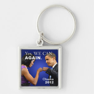 Obama Fist Bump - yes we can again Key Ring