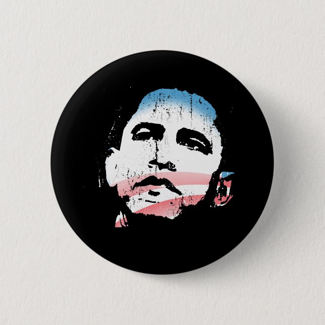 OBAMA FOR CHANGE 6 CM ROUND BADGE (Front)