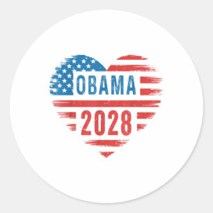 Obama For President 2028  Classic Round Sticker