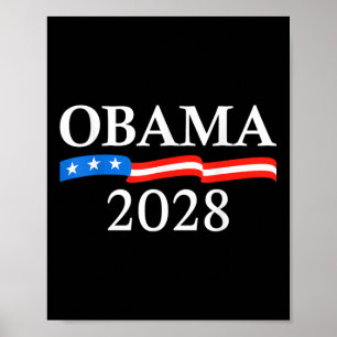 Obama For President 2028 Flag Obama 2028  Poster
