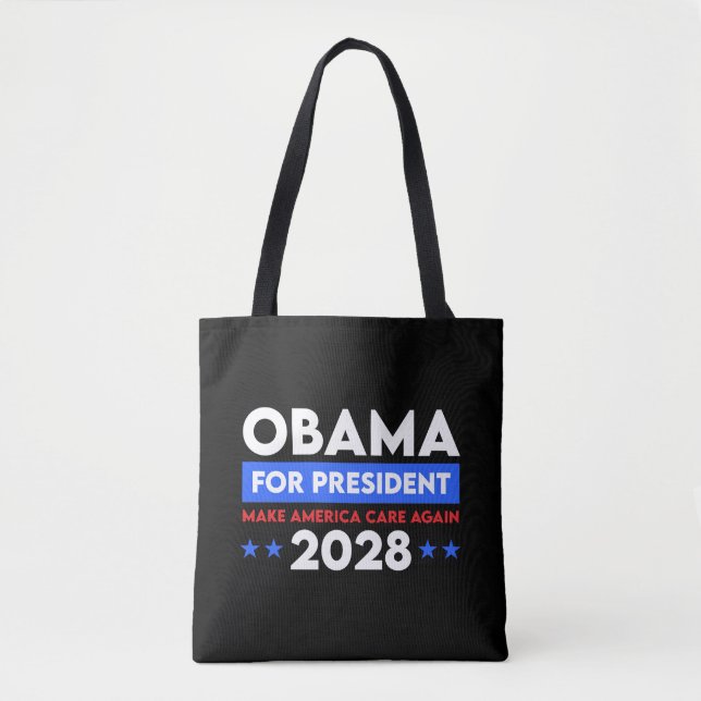 Obama For President 2028 Make America Care Again Tote Bag (Front)
