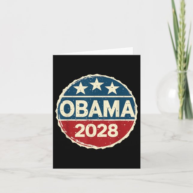 Obama For President 2028 Obama 2028  Card (Front)