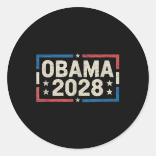 Obama For President 2028 Obama 2028 Design Classic Round Sticker