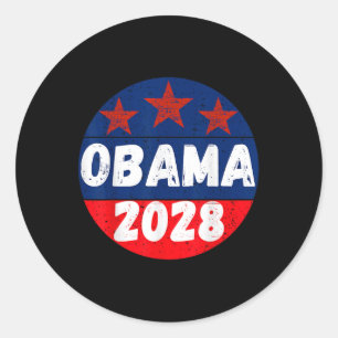 Obama For President 2028 Obama 2028 For Men Classic Round Sticker