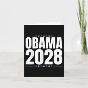 Obama For President 2028 Obama 2028 For Men Women  Card