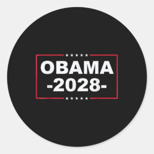 Obama For President 2028 Obama 2028 Patriotic  Classic Round Sticker