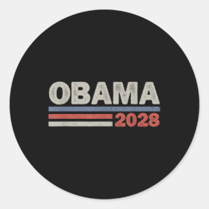 Obama For President 2028 Obama 2028 Retro Vintage Classic Round Sticker