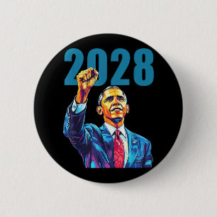 Obama For President 2028 Obama 48th President Of A 6 Cm Round Badge