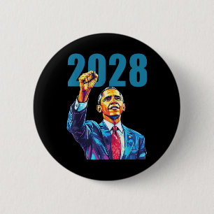 Obama For President 2028 Obama 48th President Of A 6 Cm Round Badge
