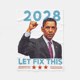 Obama For President 2028 Obama 48th President Of A Fleece Blanket