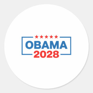 Obama For President 2028 Premium  Classic Round Sticker