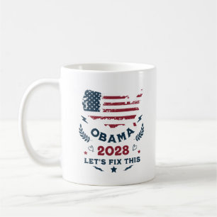 Obama For President  Obama 2028 Democracy Wins Coffee Mug