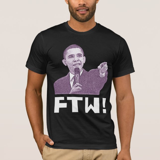 Obama For The Win! (magenta) T-Shirt (Front)