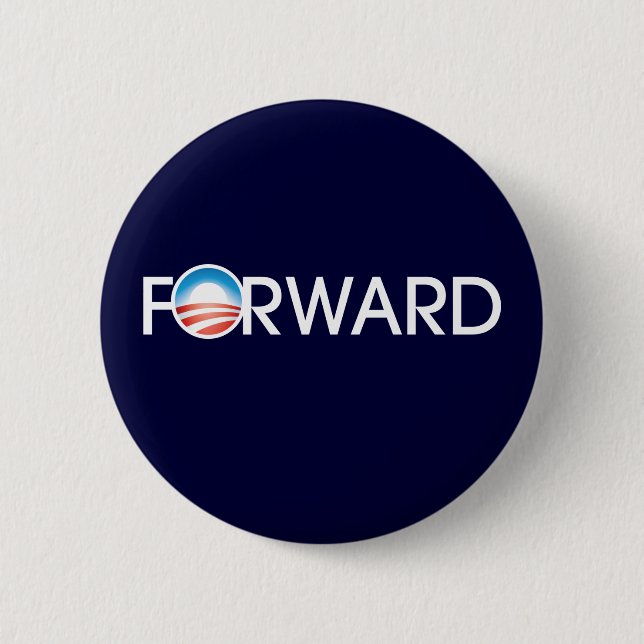 Obama Forward Logo 6 Cm Round Badge (Front)