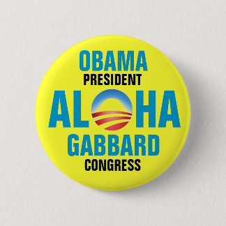 OBAMA/GABBARD 2012 6 CM ROUND BADGE