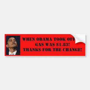 Obama Gas Price Bumpersticker Bumper Sticker