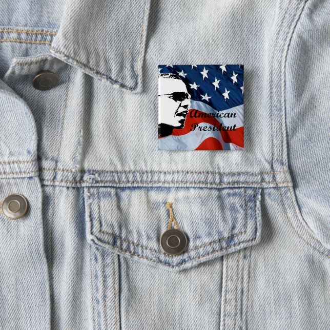 Obama Gifts 2 15 Cm Square Badge (In Situ)