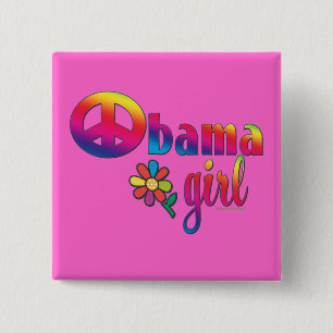 Obama Girl 15 Cm Square Badge