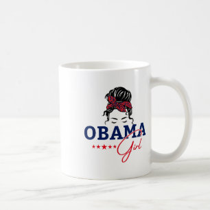 Obama Girl Messy Bun Obama For President 2028 Elec Coffee Mug