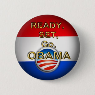 obama go 6 cm round badge