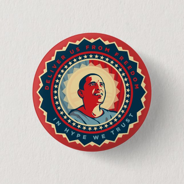 Obama God-King Button (Front)