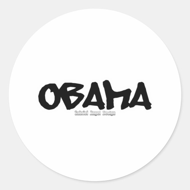 Obama Graffiti Classic Round Sticker (Front)